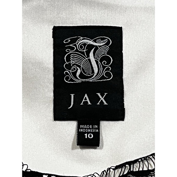 Jax Women's Dress White With Black Lace Size 10 - Picture 6 of 6